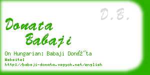 donata babaji business card